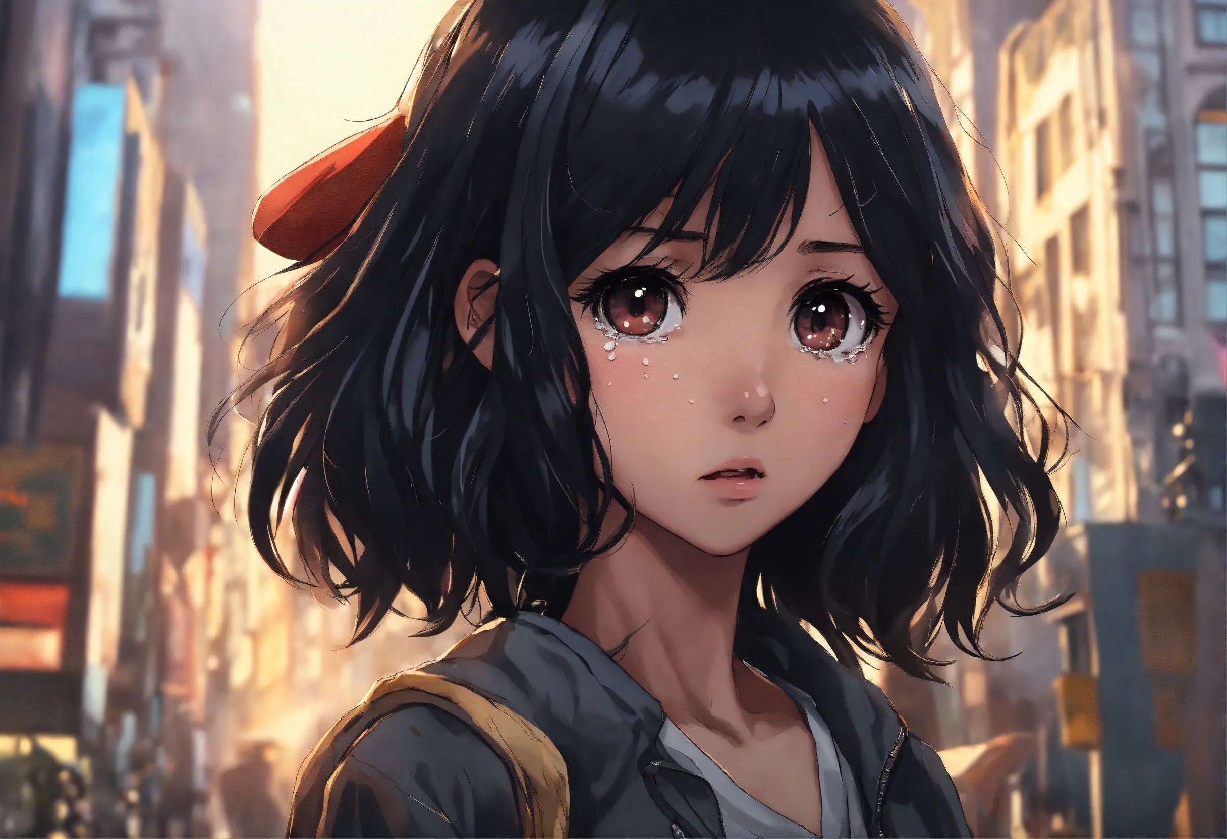 Shocked Anime Girl Laura - Nano Banana Art