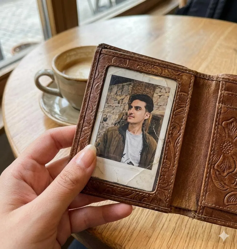 Feminine Wallet Photo Insert Scene