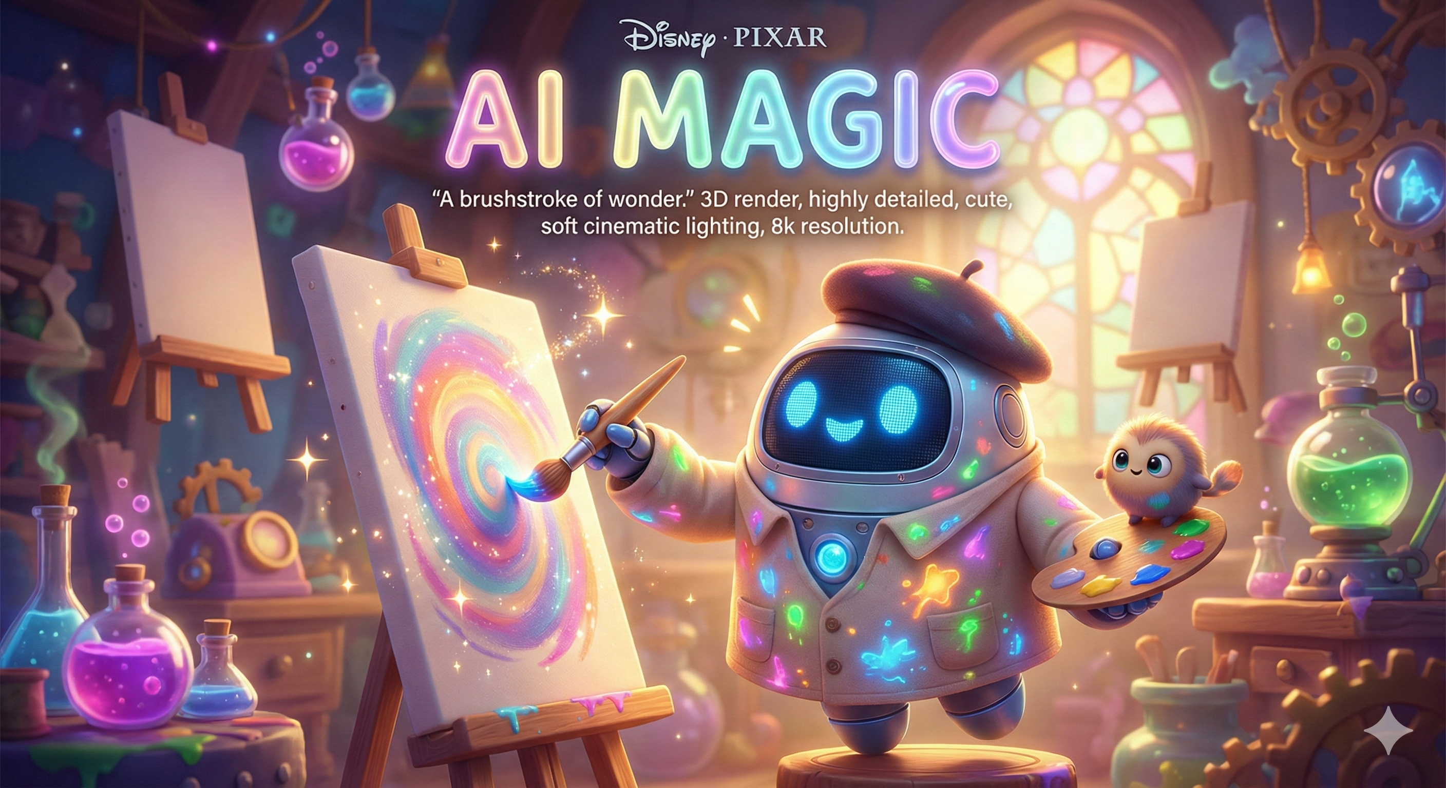 How to Create Viral Disney Pixar Style Movie Posters for Free (Gemini Prompt)