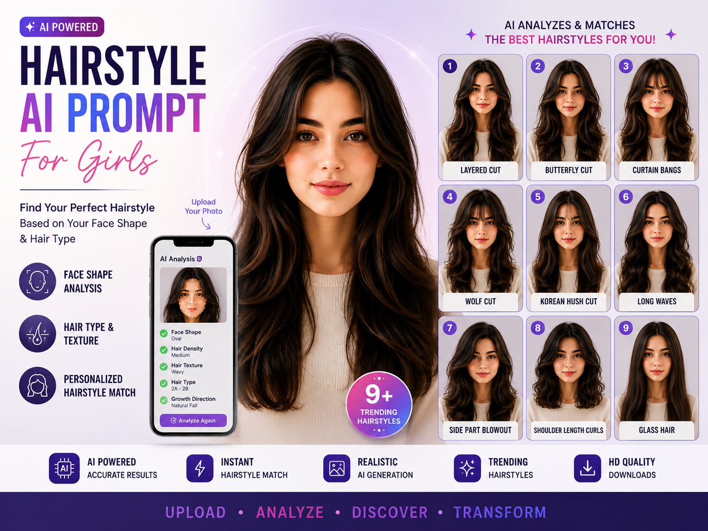 The AI Hairstyle Prompt for Girls: A Real Face Shape & Hair Type Breakdown