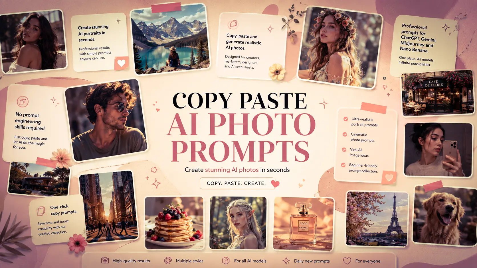 The AI Photo Prompt Copy Paste Library Everyone's Sharing Right Now