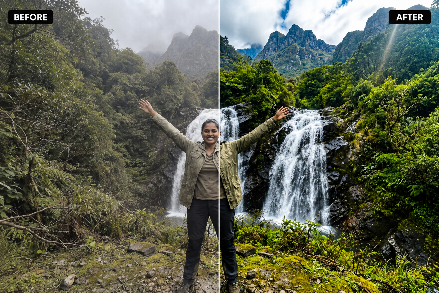 Travel and Nature Photo Color Grading AI Prompts (Copy-Paste, 2026)