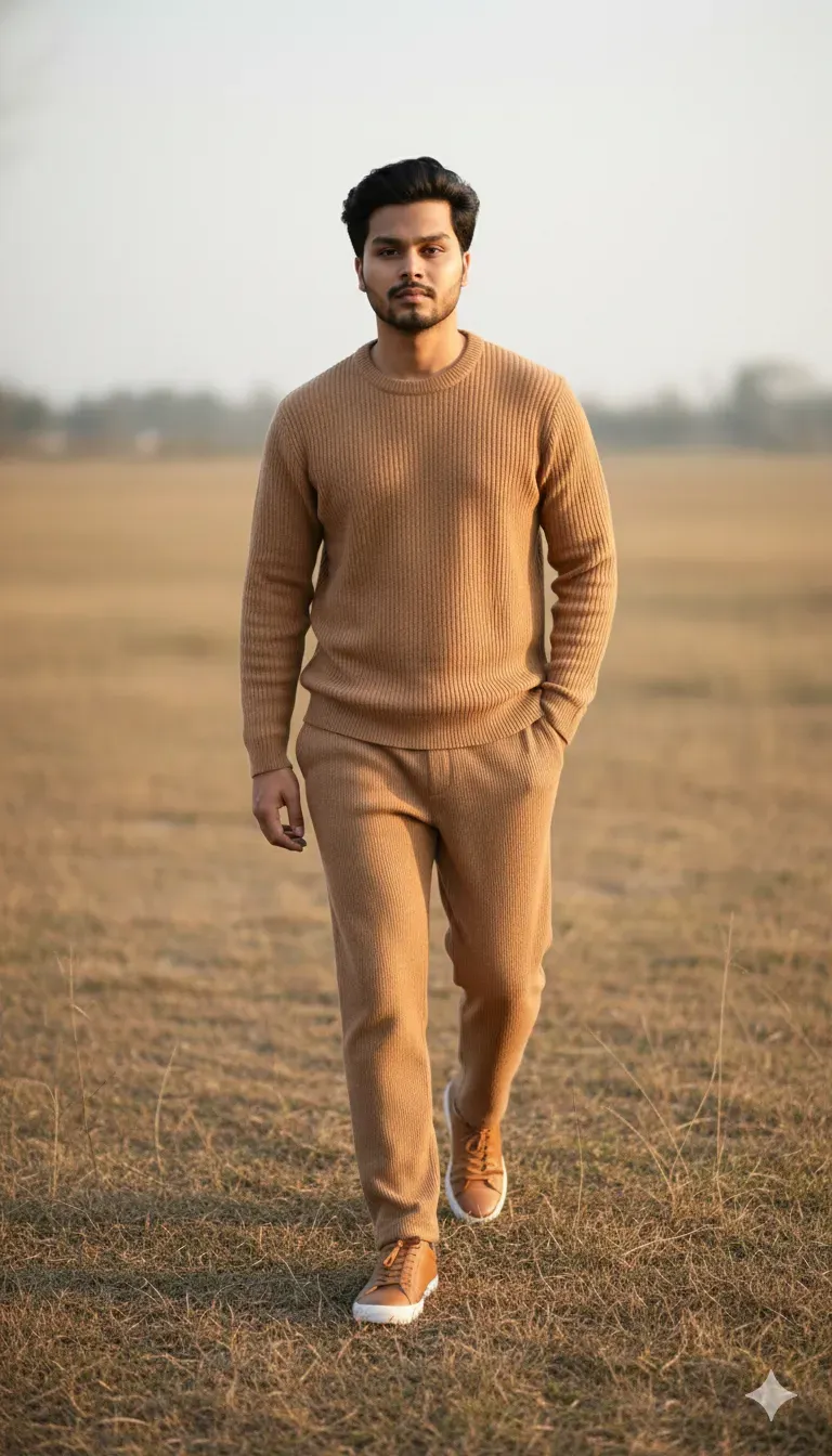 Ultra-Realistic Field Walk Portrait