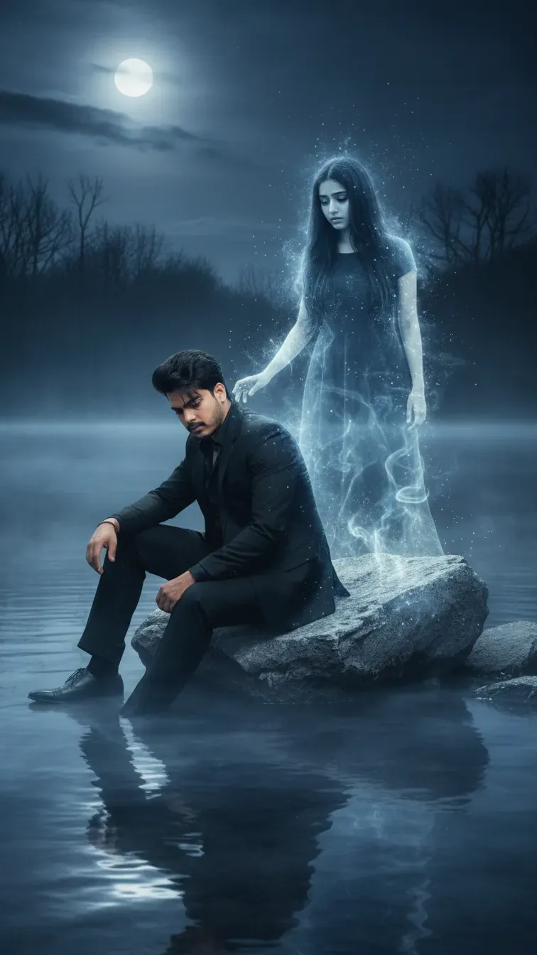Cinematic Heartbroken Lake Night Scene