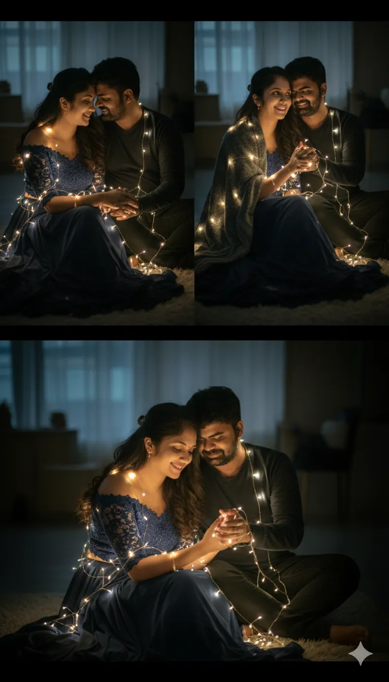 Dreamy Romantic Rice-Light Collage - Nano Banana Art