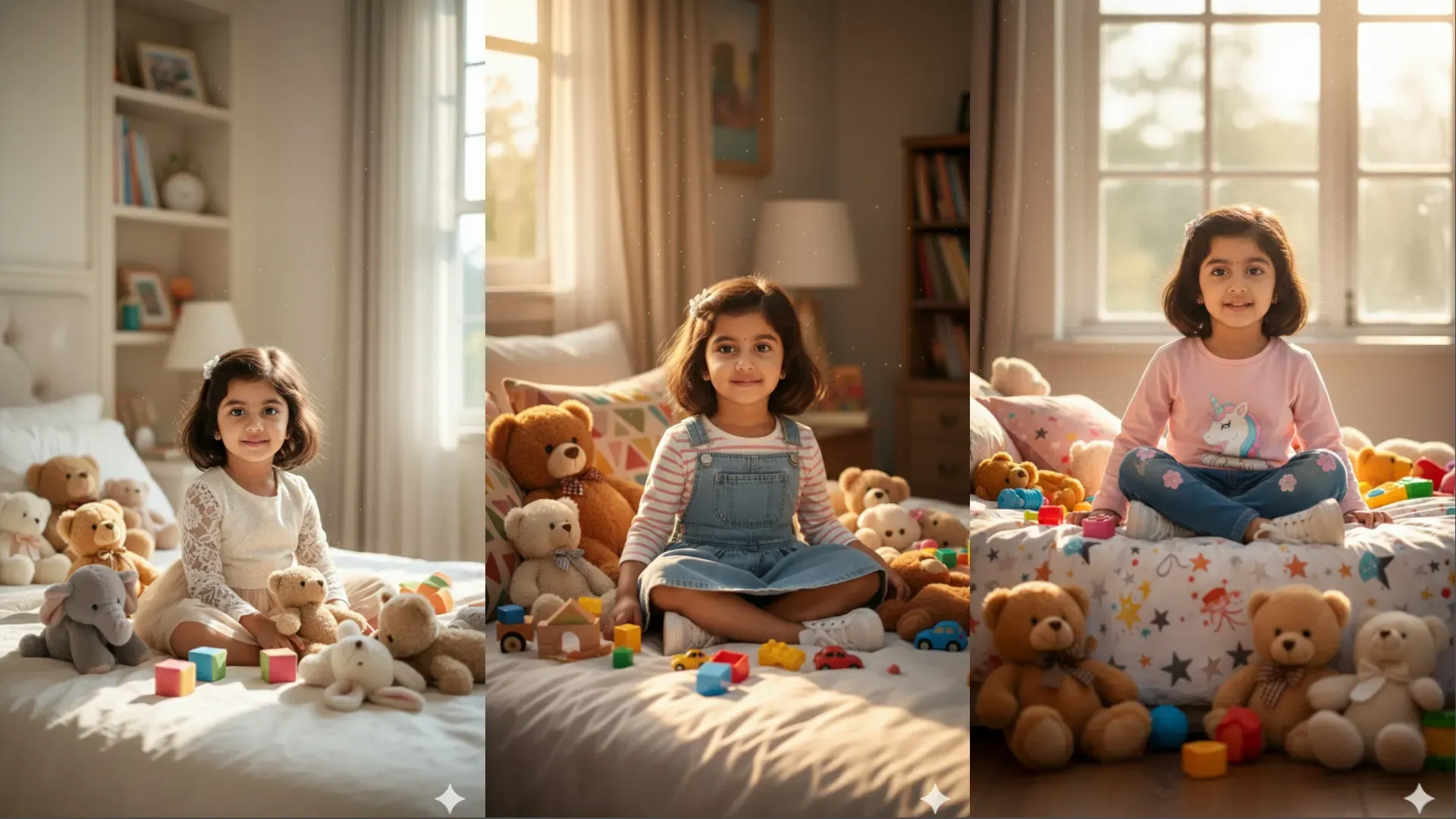 Girl With Toys Bedroom Portraite