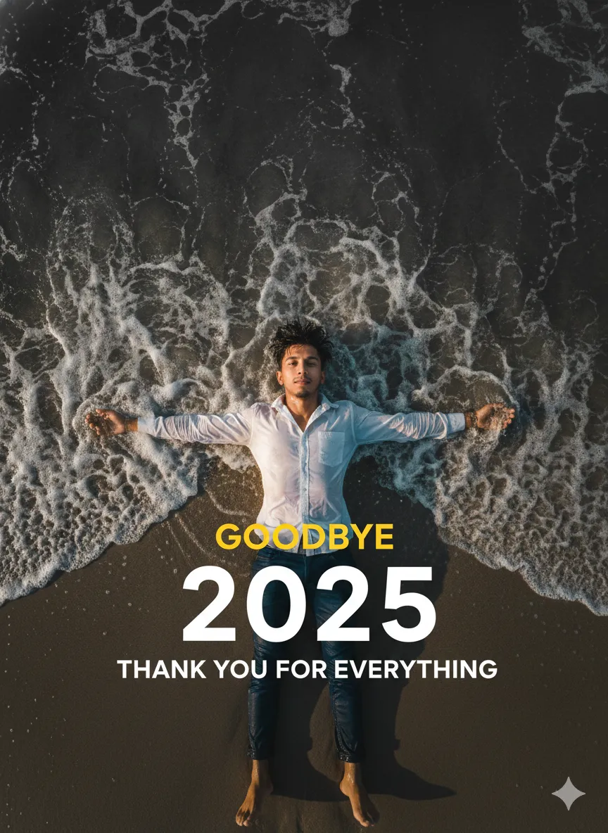 2025 Goodbye Beach Portrait - Nano Banana Art