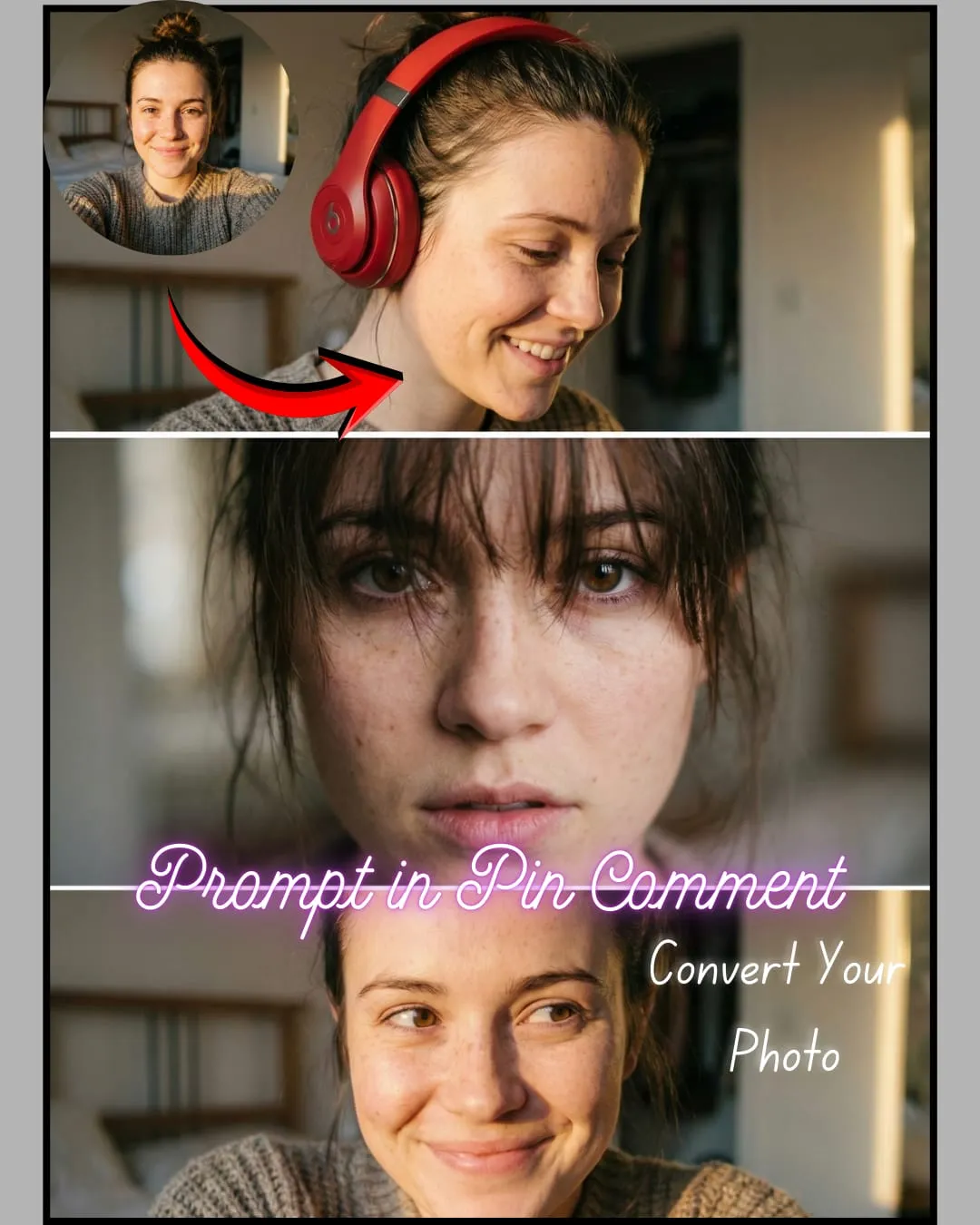 Girl in AI Art Collage