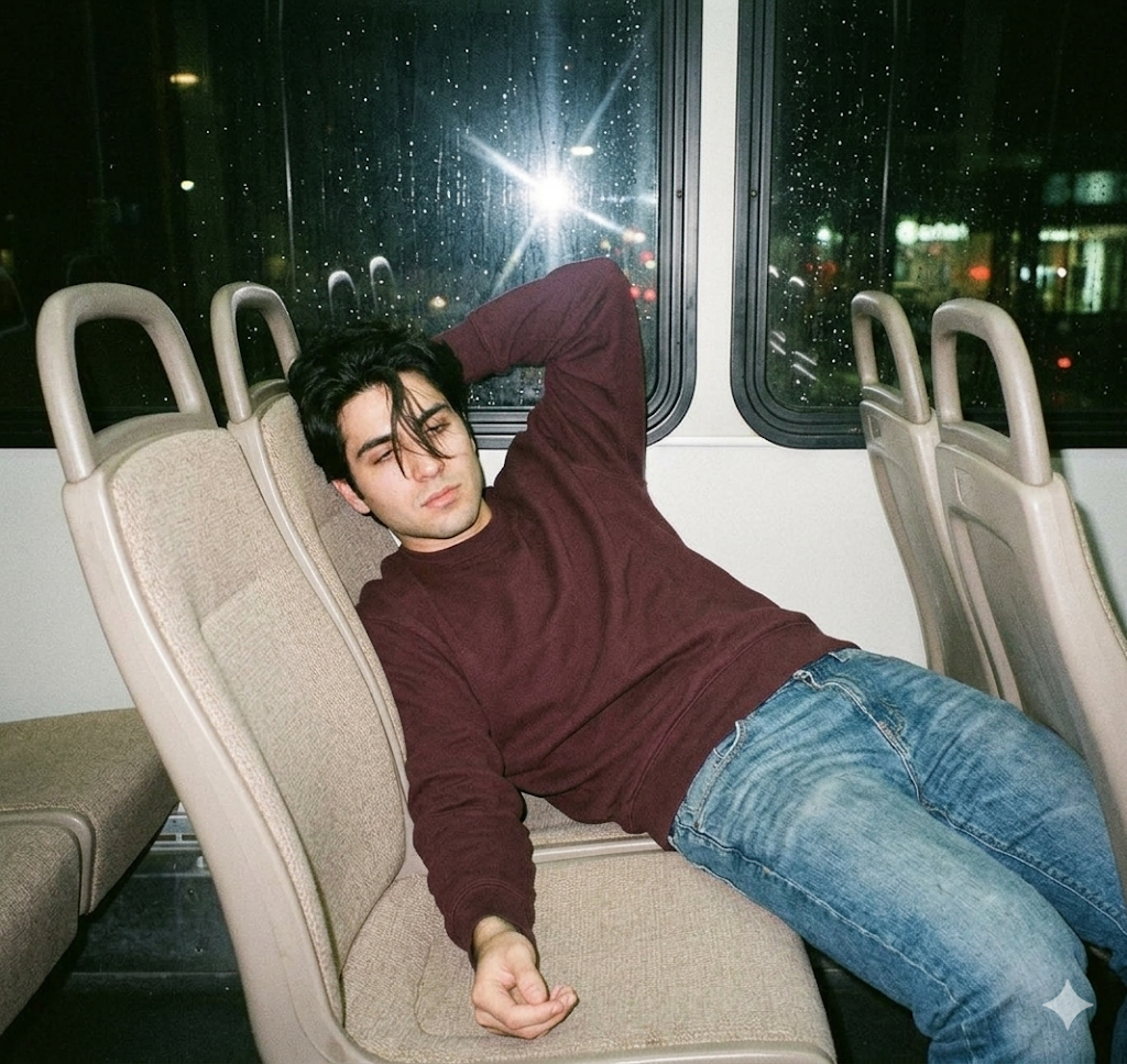 Man in Bus, aesthetic Portrait Prompt - nano banana prompt for gemini ai image generation