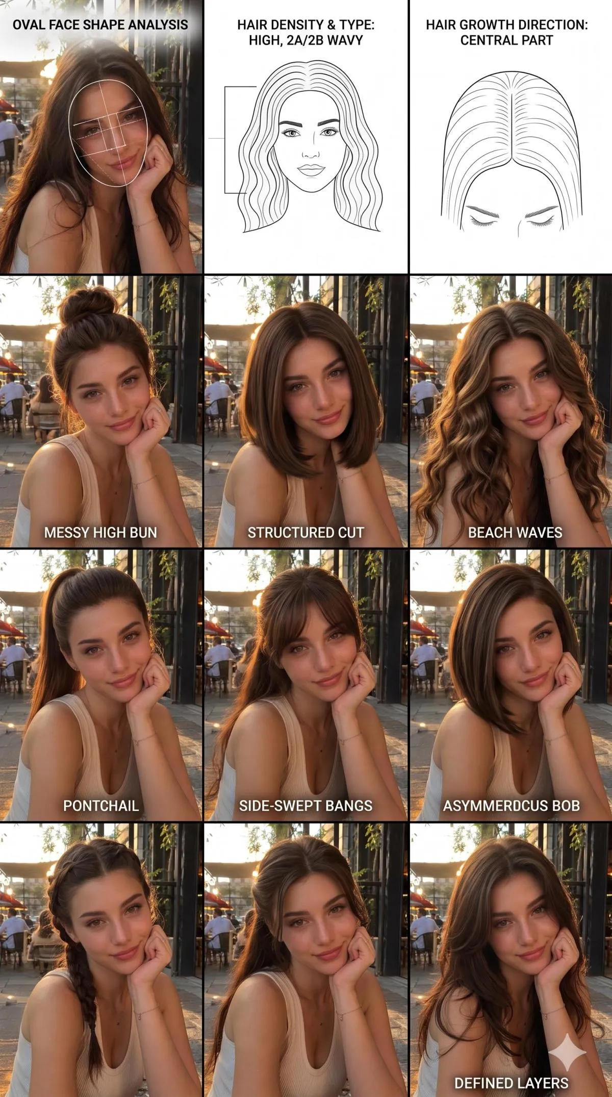 AI Hairstyle Prompt For Girls | Face Shape & Hair Type Analysis - nano banana prompt for gemini ai image generation
