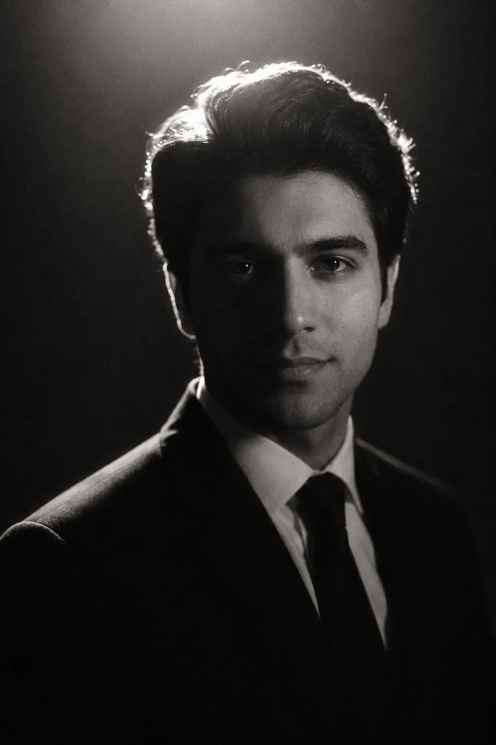 Cinematic B&W Low-Key Portrait: 50mm Analog Feel [Tested]