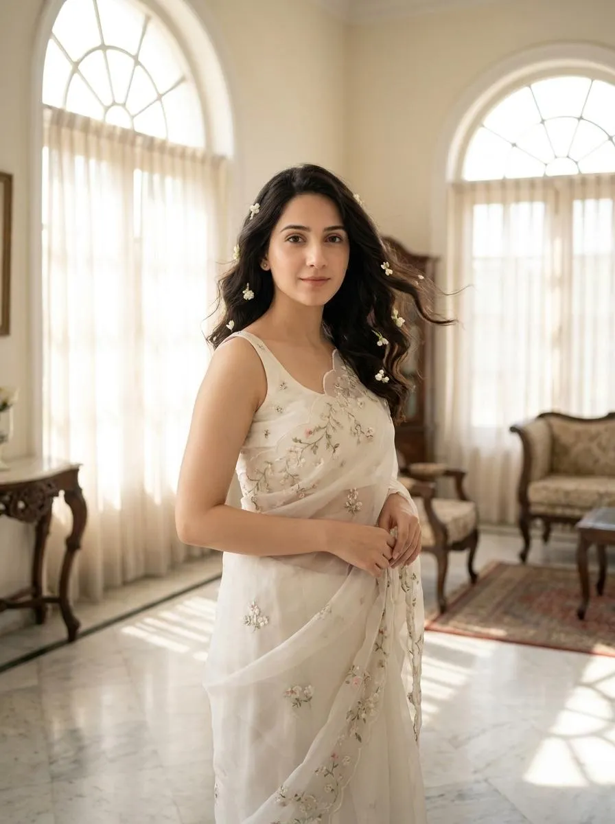 Saree Portrait AI Prompt — Editorial Style - nano banana prompt for gemini ai image generation