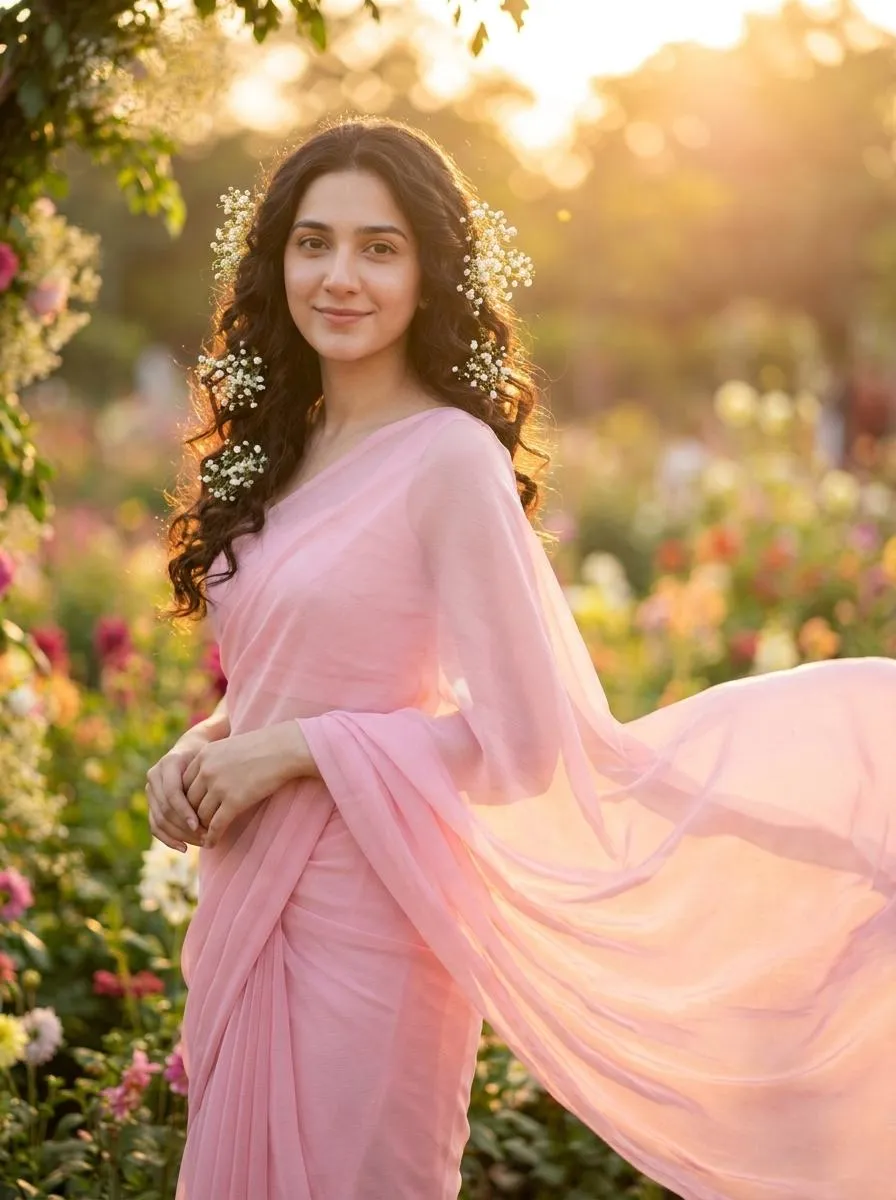 Pinterest Saree Portrait AI Prompt [Copy Paste] - nano banana prompt for gemini ai image generation