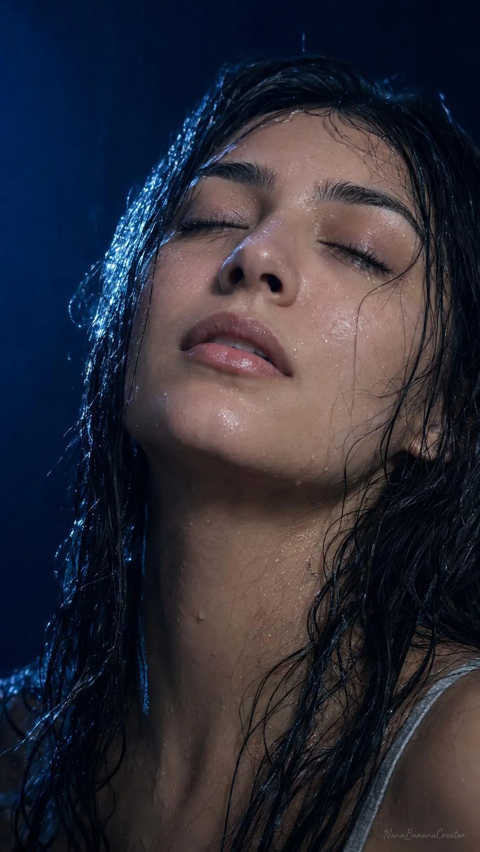 Cinematic Wet Hair Portrait AI Prompt [Copy Paste] - nano banana prompt for gemini ai image generation