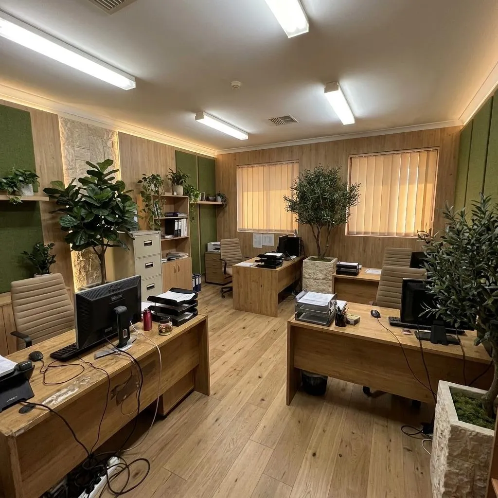 Biophilic Office Design AI Prompt for Renovation - Nano Banana AI image prompt