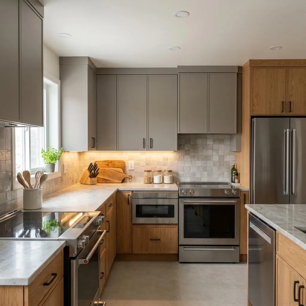 AI Kitchen Renovation Prompt: High-End Contemporary Design - Nano Banana AI image prompt