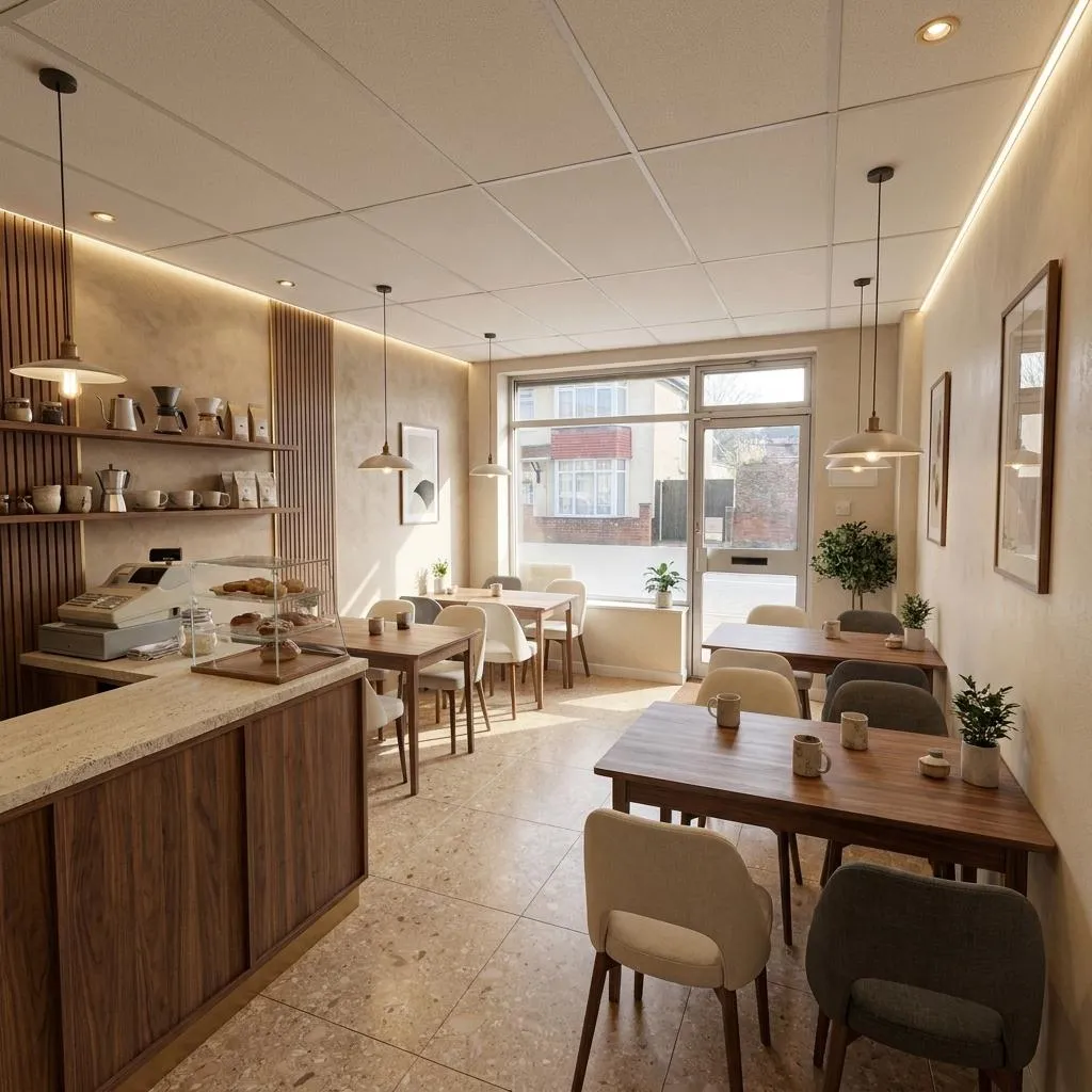 AI Café Redesign Prompt: Sophisticated Boutique Interior - Nano Banana AI image prompt