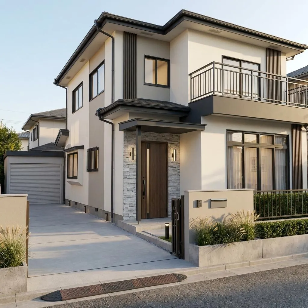 Modern Minimalist House Exterior Renovation AI Prompt