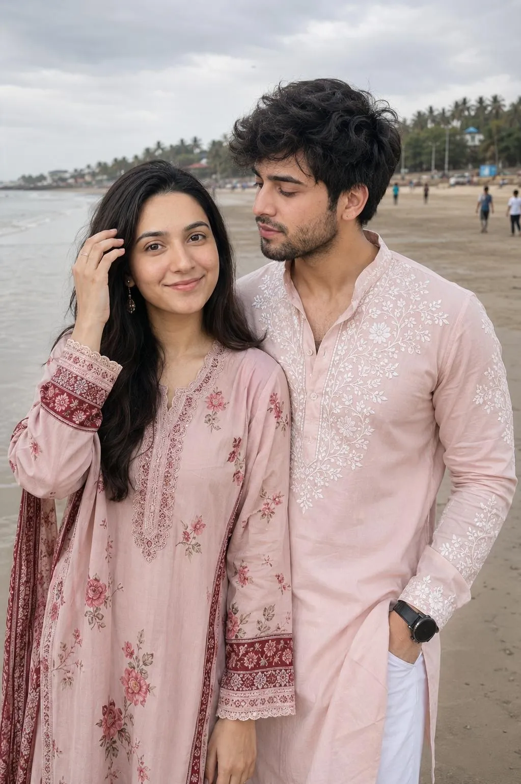 Couple Beach Portrait AI Prompt — AI generated image