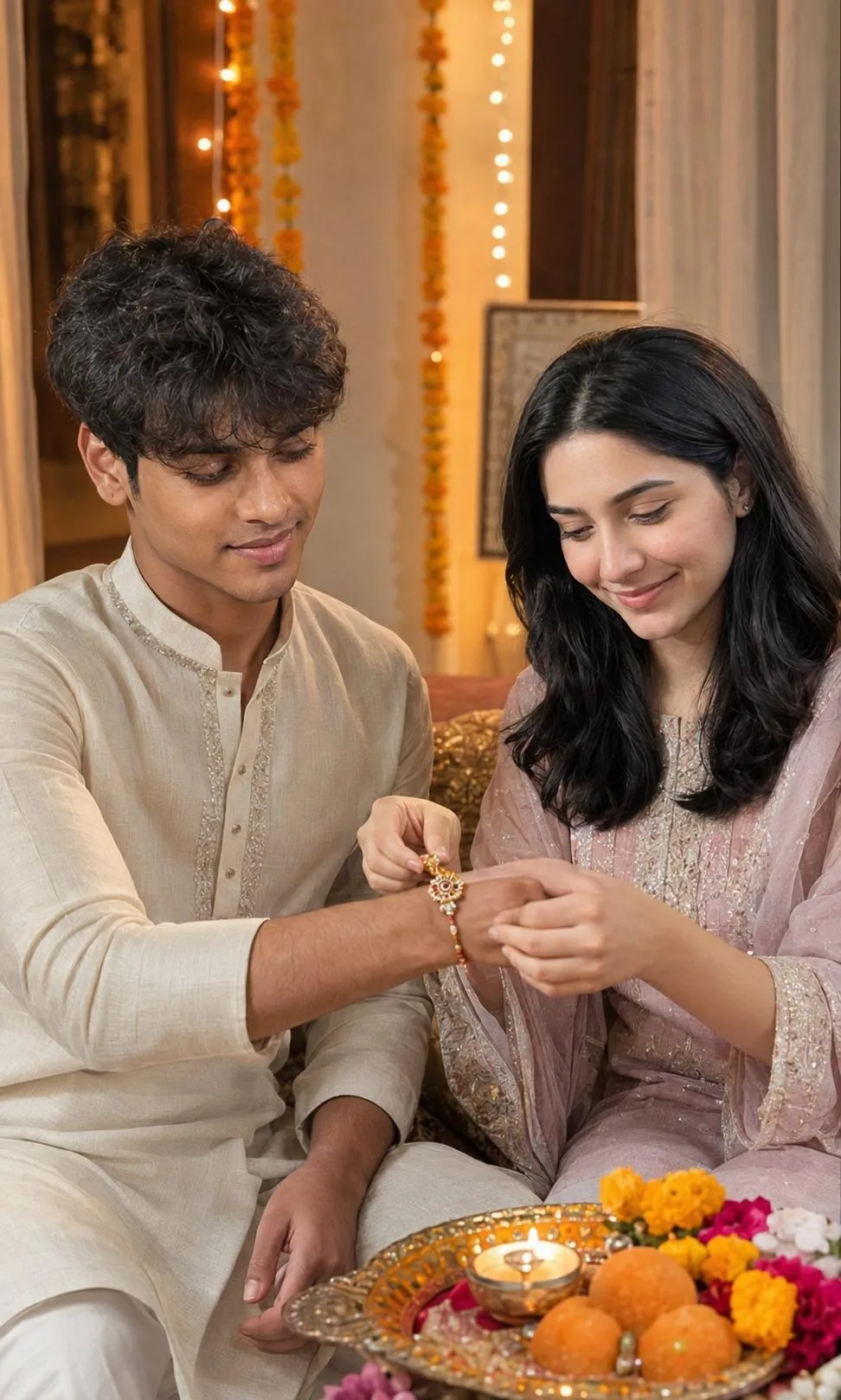 Raksha Bandhan Sibling Photo Prompt — AI generated image
