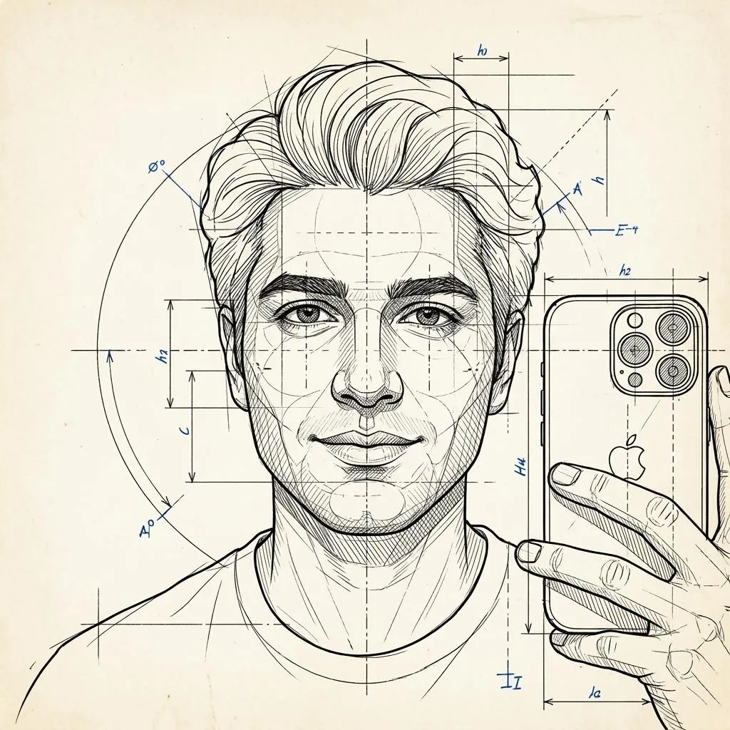 Architectural Line-Art Portrait Prompt